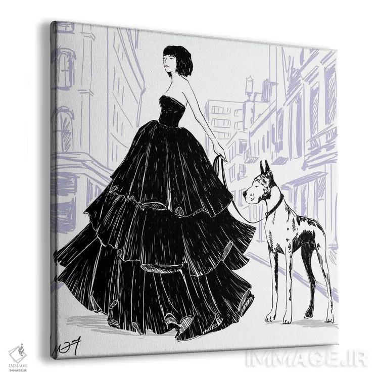 تابلو لباس مجلسی اثر امبر دی - نمای پرسپکتیو محصول