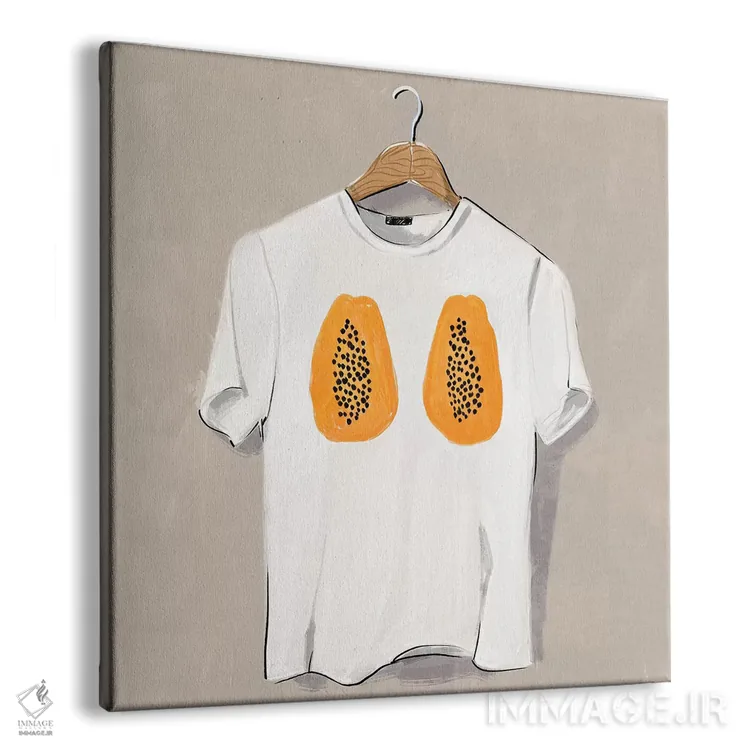 تابلو پاپایا (میوه گرمسیری) اثر امبر دی - نمای پرسپکتیو محصول