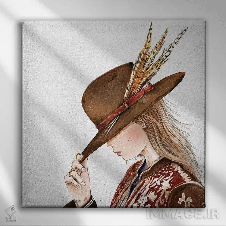 تابلو کلاه شماره سه اثر امبر دی - نمای روبهرو روی دیوار