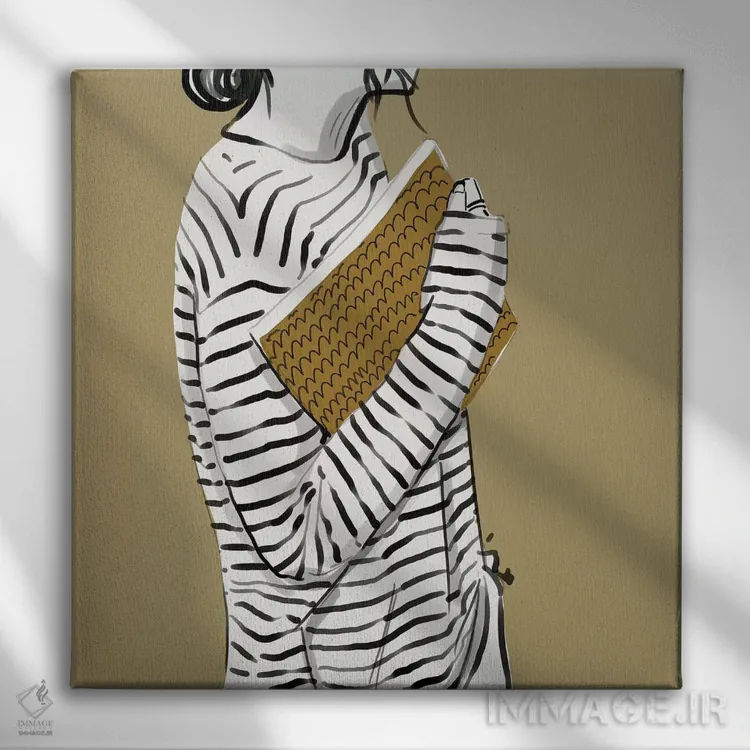 تابلو راهراهها اثر امبر دی - نمای روبهرو روی دیوار