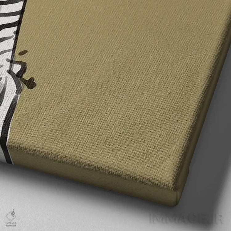 تابلو راهراهها اثر امبر دی - نمای نزدیک بافت بوم