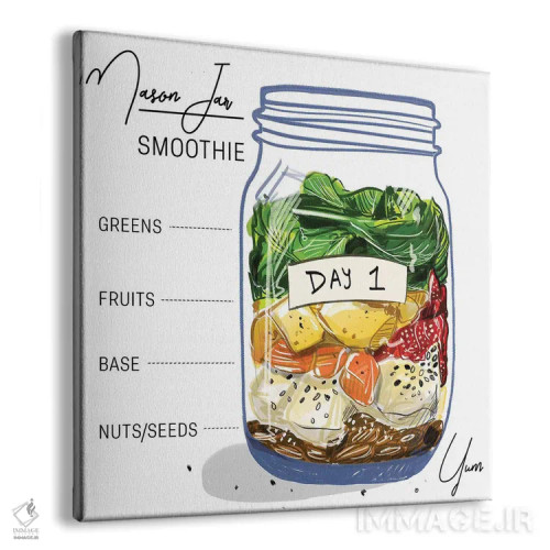 تابلو کاسههای اسموتی اثر امبر دی - نمای پرسپکتیو محصول