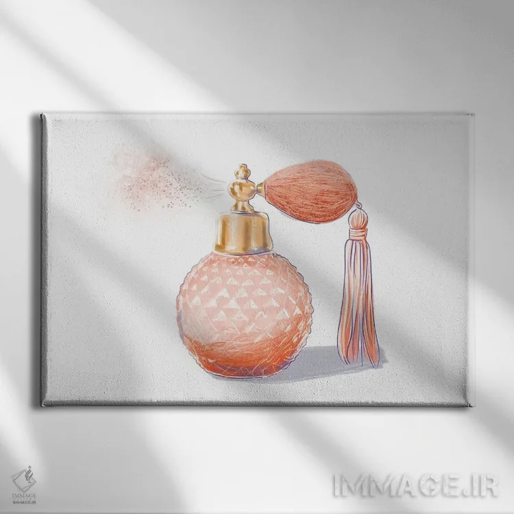 تابلو عطر وینتیج (کلاسیک) اثر امبر دی - نمای روبهرو روی دیوار