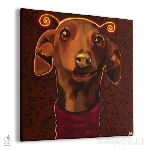 تابلو گریهوند (سگ تازی) اثر دائو زد - نمای پرسپکتیو محصول