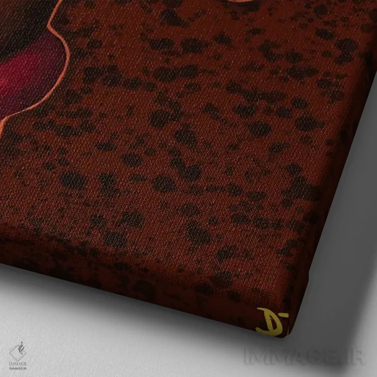 تابلو گریهوند (سگ تازی) اثر دائو زد - نمای نزدیک بافت بوم