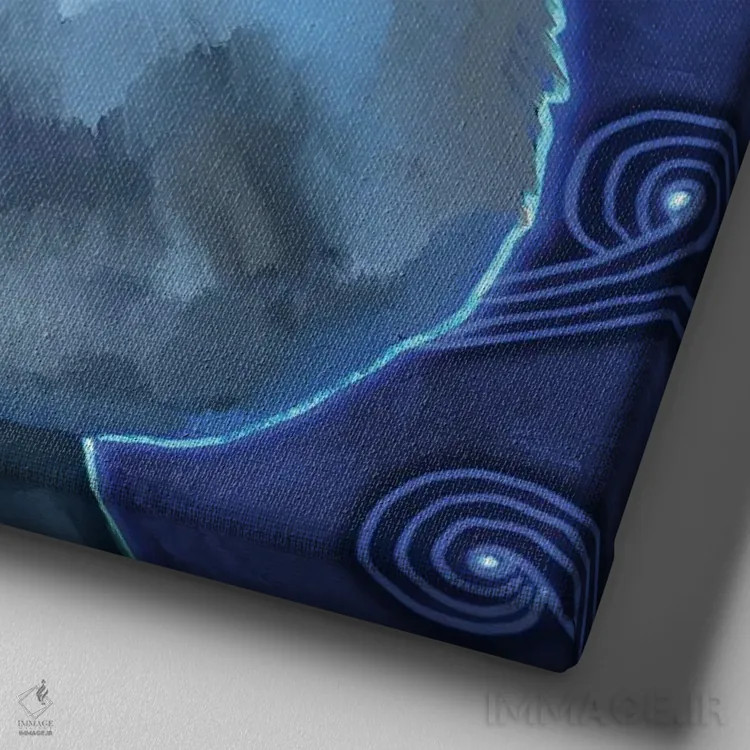 تابلو پودل اثر دائو زد - نمای نزدیک بافت بوم