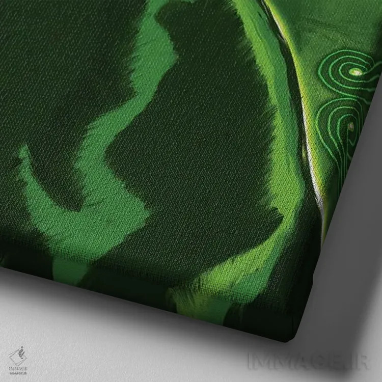 تابلو لابرادور اثر دائو زد - نمای نزدیک بافت بوم