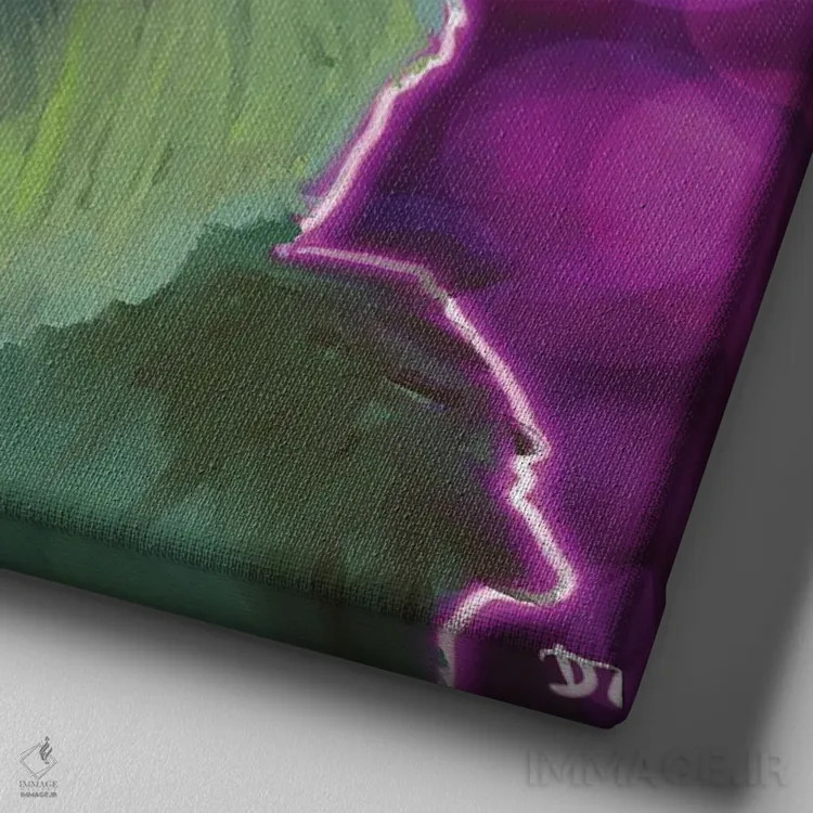 تابلو اشناوزر متوسط اثر دائو زد - نمای نزدیک بافت بوم