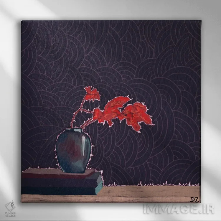 تابلو زخمهایی که درمان نمیشوند اثر دائو زد - نمای روبهرو روی دیوار