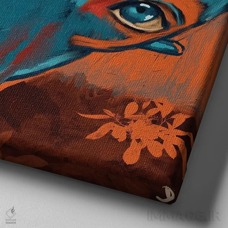 تابلو دخسوند (پا کوتاه) اثر دائو زد - نمای نزدیک بافت بوم