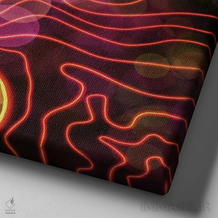 تابلو ارکیدهها اثر دائو زد - نمای نزدیک بافت بوم