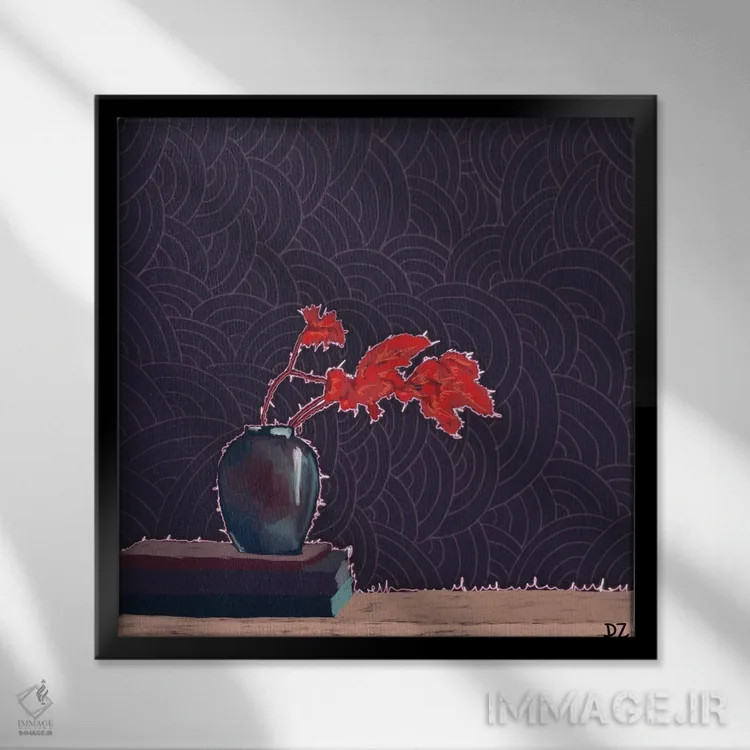 تابلو زخمهایی که درمان نمیشوند اثر دائو زد - نمای قابدار مشکی