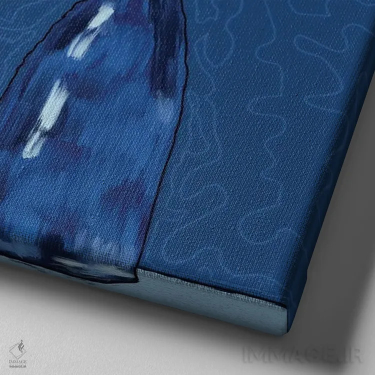 تابلو غمها/بلوز (در صورت موسیقی بودن) اثر دائو زد - نمای نزدیک بافت بوم