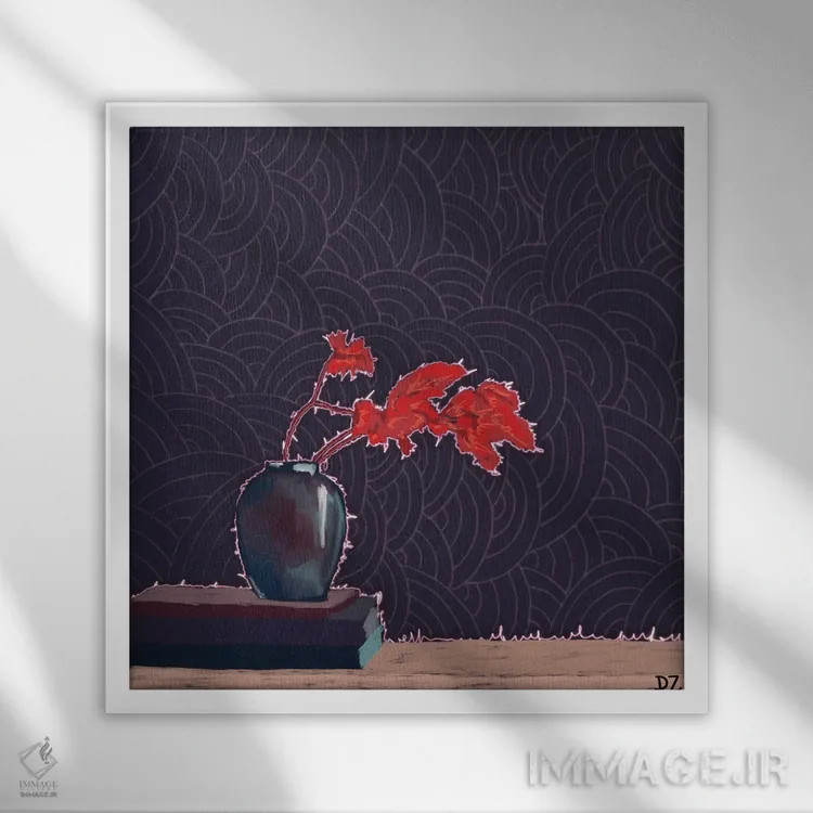 تابلو زخمهایی که درمان نمیشوند اثر دائو زد - نمای قابدار سفید