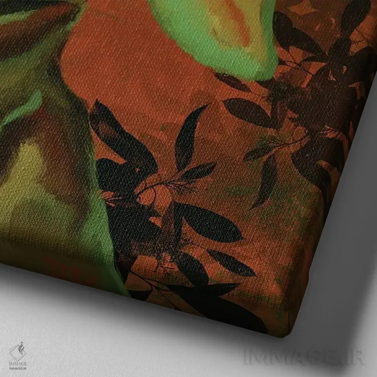 تابلو وایمارانر (نژاد سگ) اثر دائو زد - نمای نزدیک بافت بوم