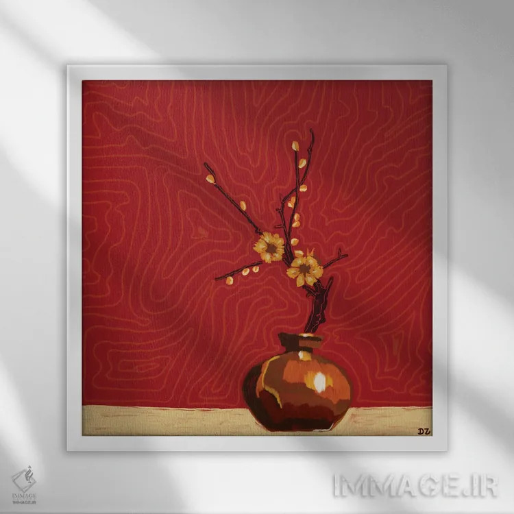 تابلو احیا/باززندهسازی اثر دائو زد - نمای قابدار سفید