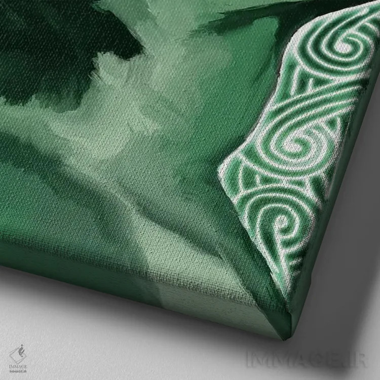 تابلو آرامش اثر دائو زد - نمای نزدیک بافت بوم