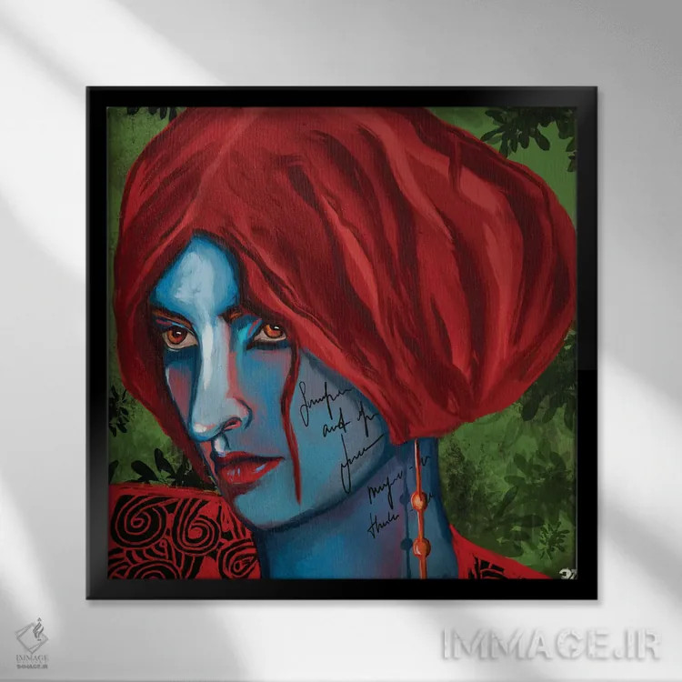 تابلو خشم/غضب اثر دائو زد - نمای قابدار مشکی