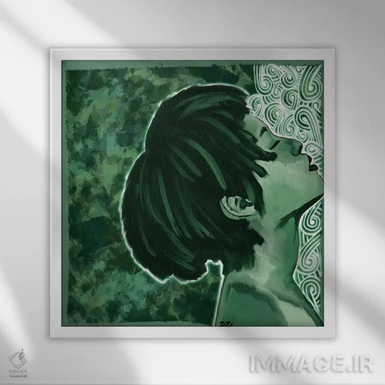 تابلو آرامش اثر دائو زد - نمای قابدار سفید