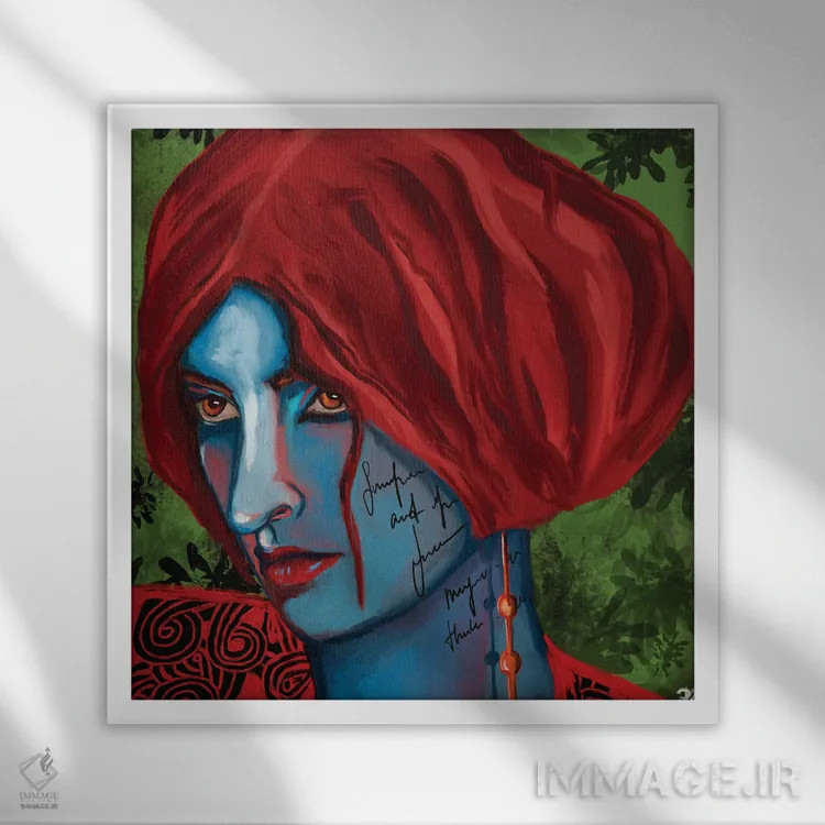 تابلو خشم/غضب اثر دائو زد - نمای قابدار سفید