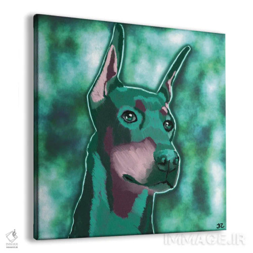 تابلو دبرمن (نژاد سگ) اثر دائو زد - نمای پرسپکتیو محصول