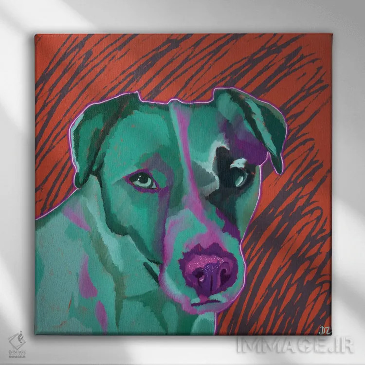 تابلو جک راسل (نژاد سگ) اثر دائو زد - نمای روبهرو روی دیوار