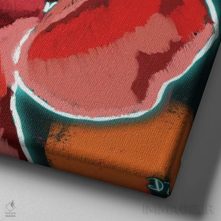 تابلو بیگل (نژاد سگ) اثر دائو زد - نمای نزدیک بافت بوم