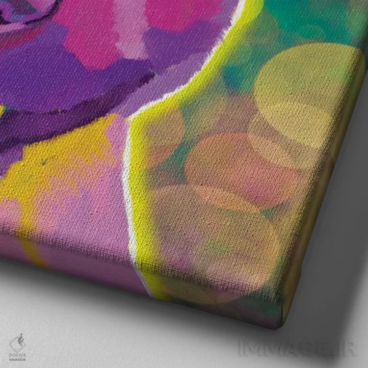 تابلو بول تریر آفتابی اثر دائو زد - نمای نزدیک بافت بوم