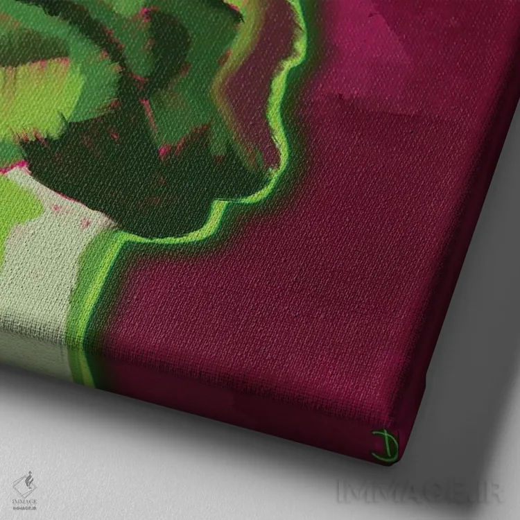 تابلو این شیرینیها را به من بده اثر دائو زد - نمای نزدیک بافت بوم