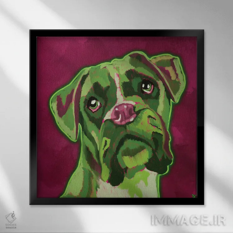 تابلو این شیرینیها را به من بده اثر دائو زد - نمای قابدار مشکی