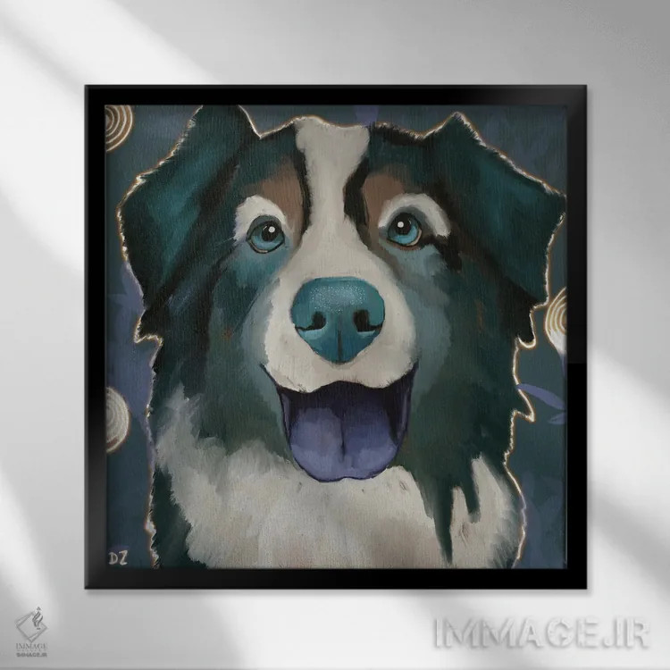 تابلو بردر کولی اثر دائو زد - نمای قابدار مشکی