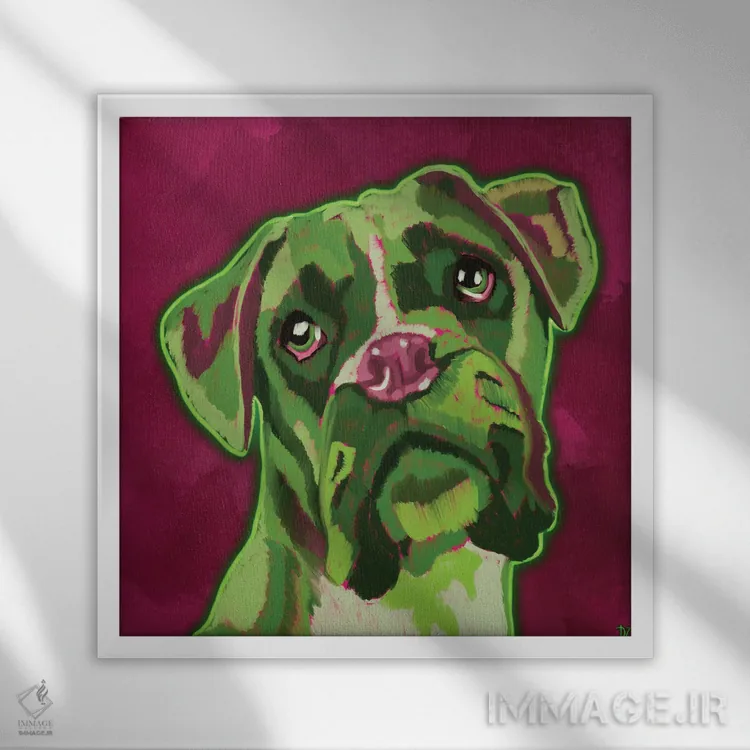 تابلو این شیرینیها را به من بده اثر دائو زد - نمای قابدار سفید