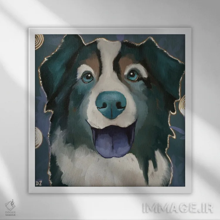 تابلو بردر کولی اثر دائو زد - نمای قابدار سفید