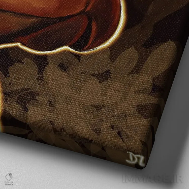 تابلو بولداگ فرانسوی اثر دائو زد - نمای نزدیک بافت بوم