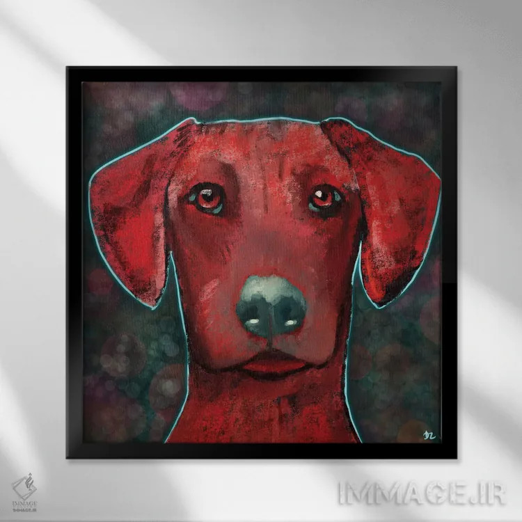 تابلو ریجبک جوان اثر دائو زد - نمای قابدار مشکی