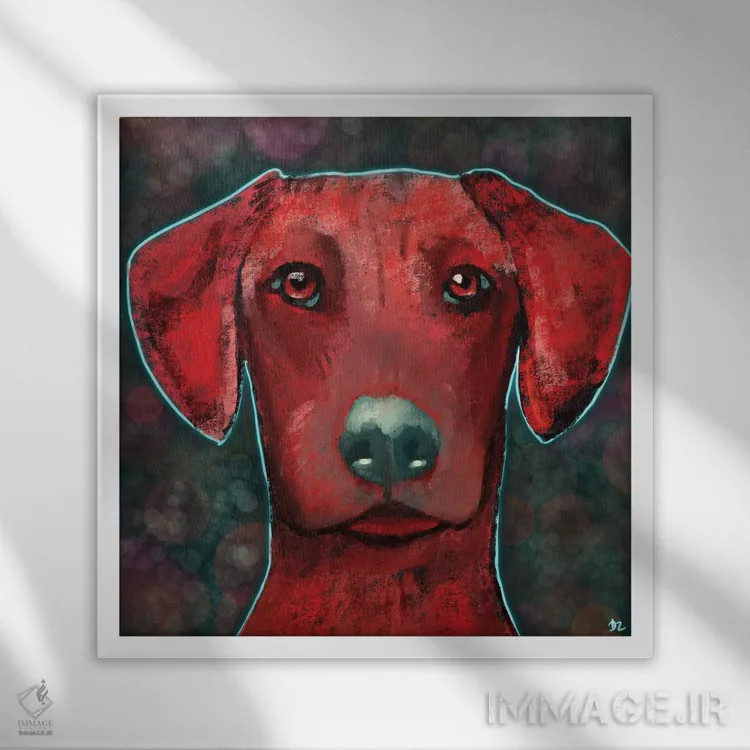 تابلو ریجبک جوان اثر دائو زد - نمای قابدار سفید