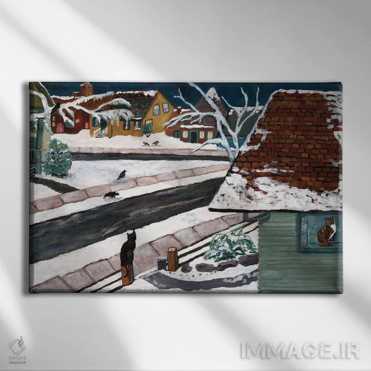 تابلو نمای استودیو اثر دبورا ایو آلاسترا - نمای روبهرو روی دیوار