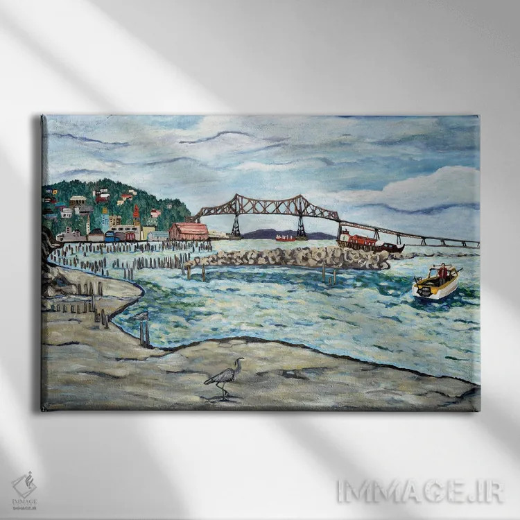 تابلو حواصیل آستوریا اثر دبورا ایو آلاسترا - نمای روبهرو روی دیوار