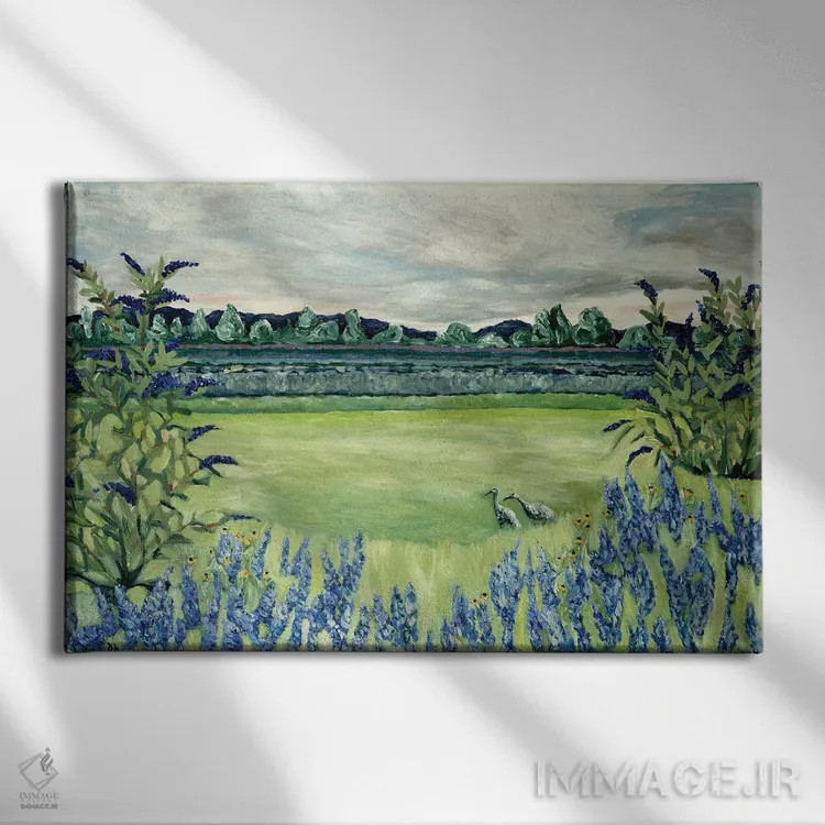 تابلو مزارع اسطوخودوس اثر دبورا ایو آلاسترا - نمای روبهرو روی دیوار