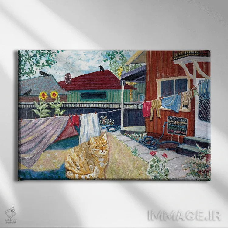 تابلو در این خانه اثر دبورا ایو آلاسترا - نمای روبهرو روی دیوار