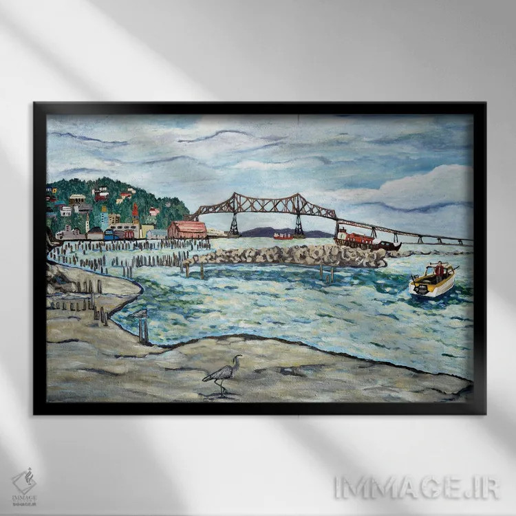 تابلو حواصیل آستوریا اثر دبورا ایو آلاسترا - نمای قابدار مشکی