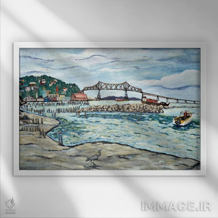 تابلو حواصیل آستوریا اثر دبورا ایو آلاسترا - نمای قابدار سفید