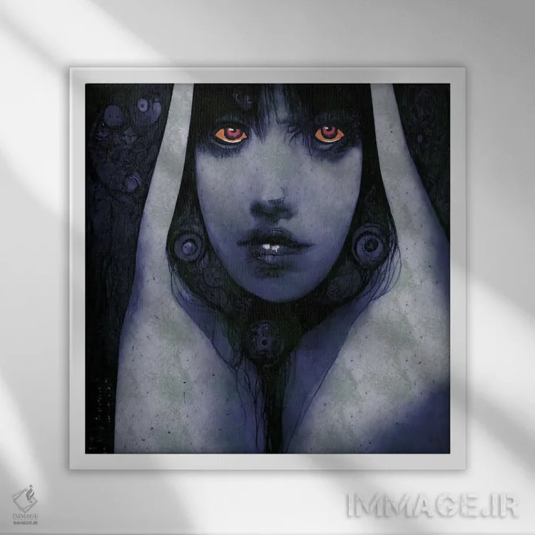 تابلو جادوگر زمستان اثر دائو زد - نمای قابدار سفید