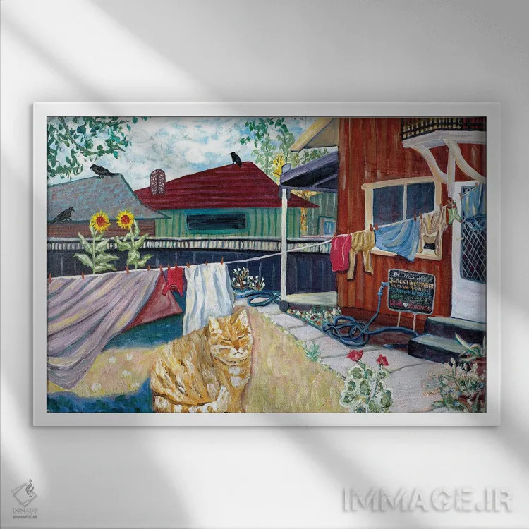 تابلو در این خانه اثر دبورا ایو آلاسترا - نمای قابدار سفید