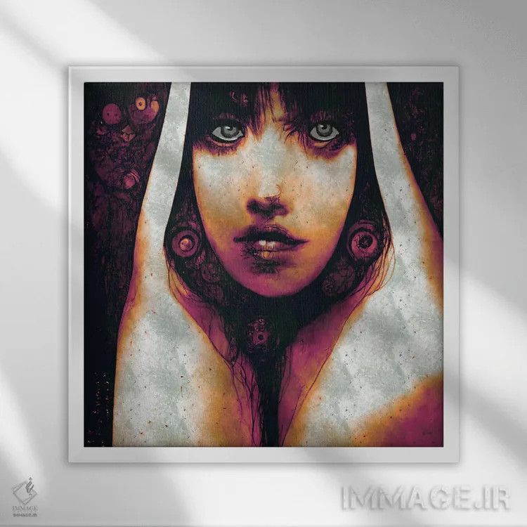 تابلو جادوگر تابستان اثر دائو زد - نمای قابدار سفید