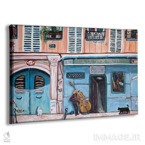 تابلو گرافیتی موسیقیایی اثر دبورا ایو آلاسترا - نمای پرسپکتیو محصول