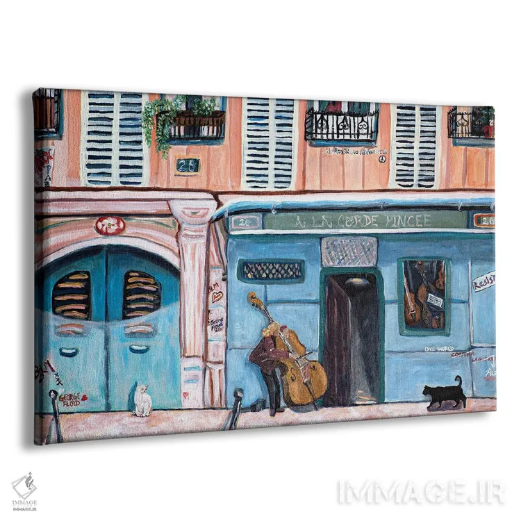 تابلو گرافیتی موسیقیایی اثر دبورا ایو آلاسترا - نمای پرسپکتیو محصول