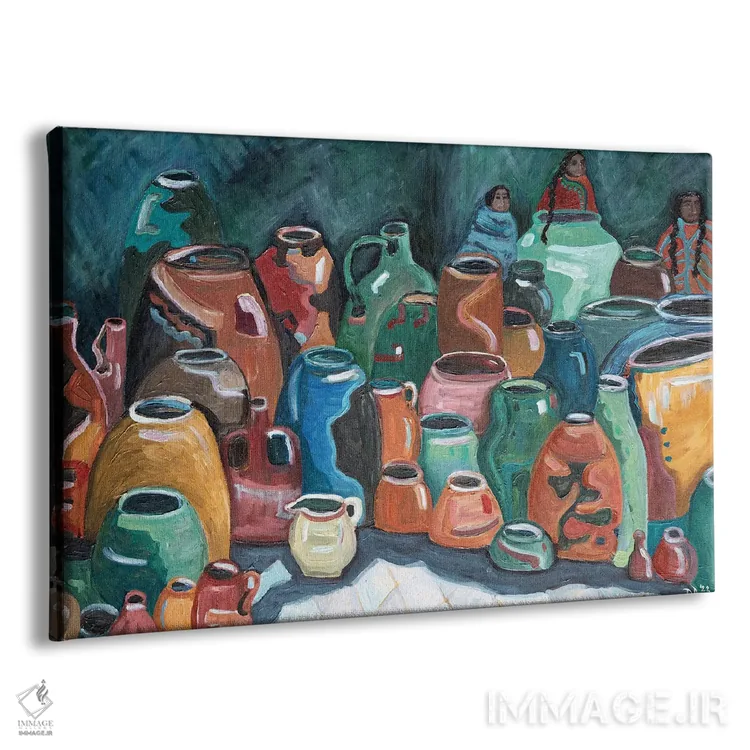 تابلو گلدانها اثر دبورا ایو آلاسترا - نمای پرسپکتیو محصول