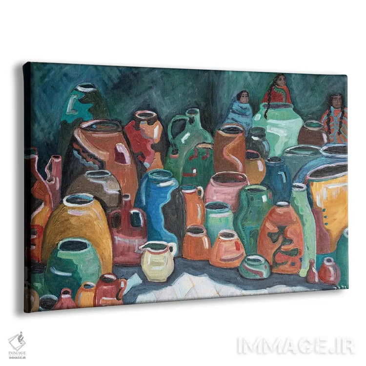 تابلو گلدانها اثر دبورا ایو آلاسترا - نمای پرسپکتیو محصول