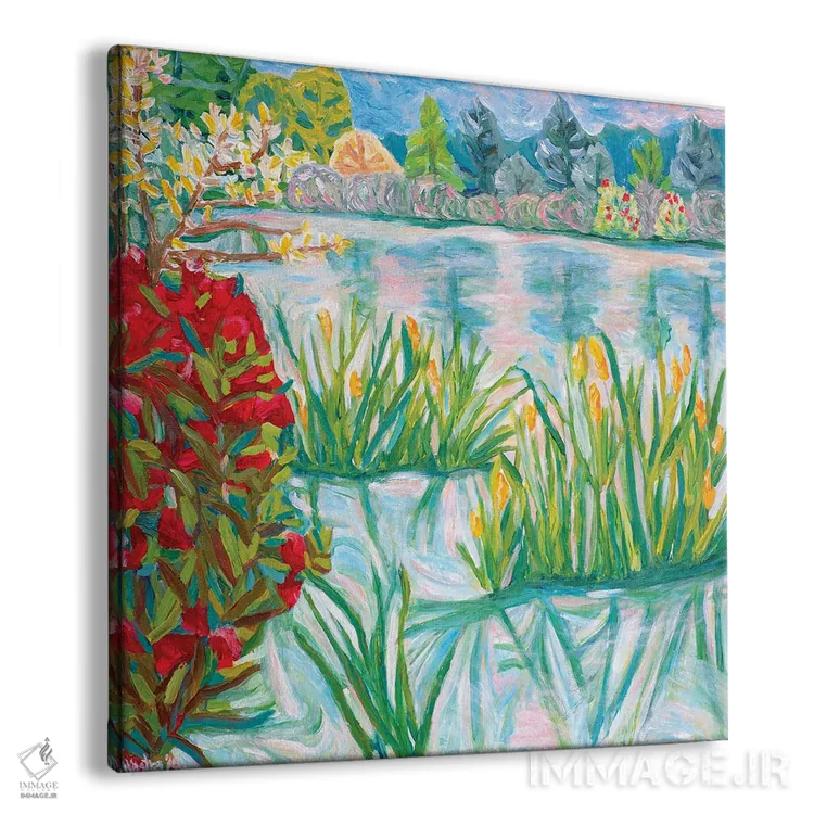 تابلو کرشمهٔ قرمز (نوعی گل) اثر دبورا ایو آلاسترا - نمای پرسپکتیو محصول